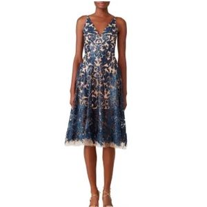 Dress the population full dress sequins blue L